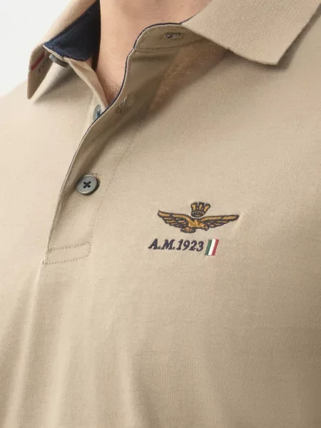 Поло Aeronautica Militare бежевое