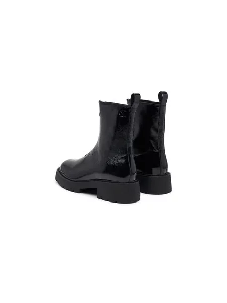 Škornji Calvin Klein Chunky Boot Shiny Lth črna