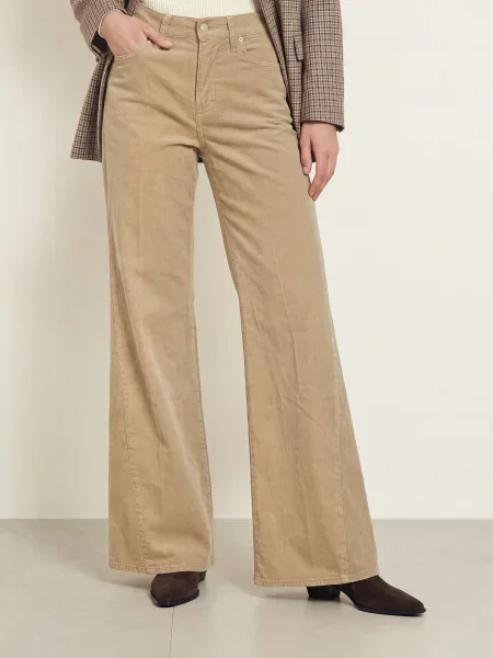 7 For All Mankind Kordové Kalhoty Lotta béžová