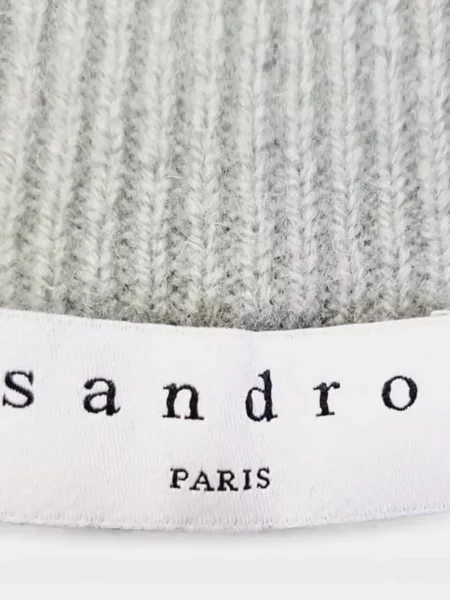 Pantaloni scurți Sandro tricotate gri