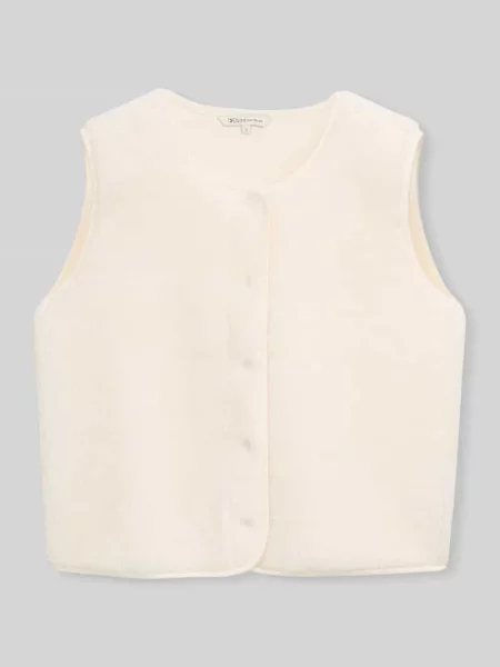 Kamizelka o kroju regular fit z zatrzaskami Tom Tailor Denim biała