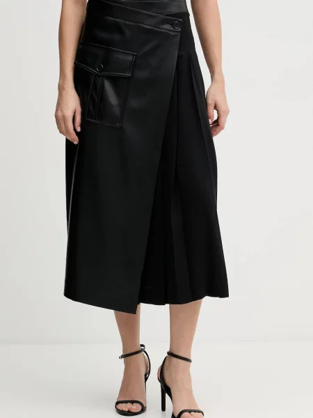 Suknja Sisley midi širi se prema dolje crna