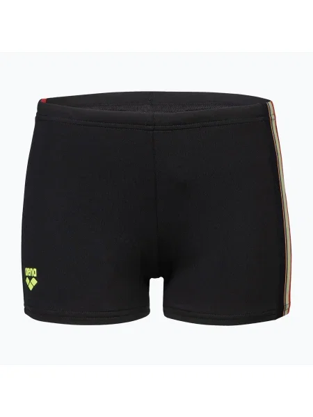 Детски боксерки за плуване arena Palette Swim Short black/calypso coral multi черно