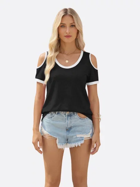 Imily Bela Tricou negru alb