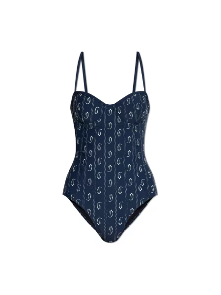 Strój kąpielowy Tory Burch niebieski