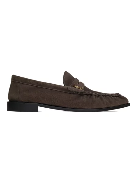 Półbuty Saint Laurent skórzane brązowe