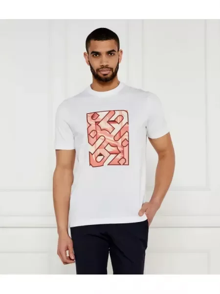 BOSS BLACK Tricou H-Taut 81 alb