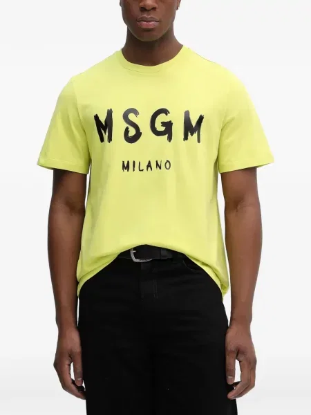 Tričko Msgm s autogramem žluté