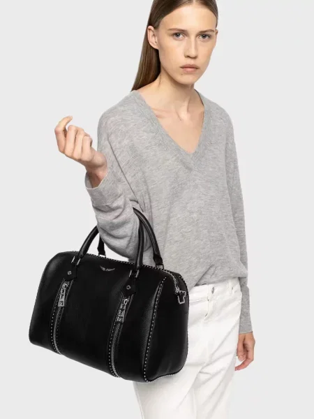 Шкіряна сумка Zadig&voltaire чорна