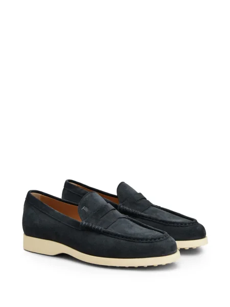 Pantofi loafer Tod's din piele de căprioară albastru