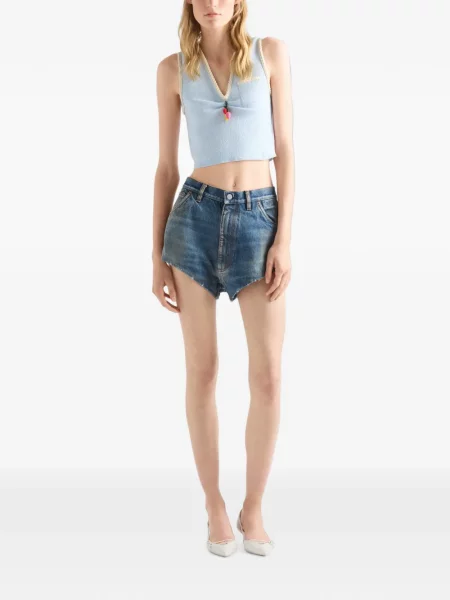 Bouclé top Prada albastru