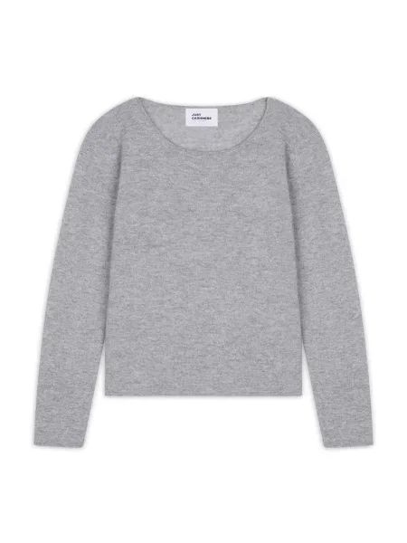 JUST CASHMERE Pulover Vivian amestecat gri