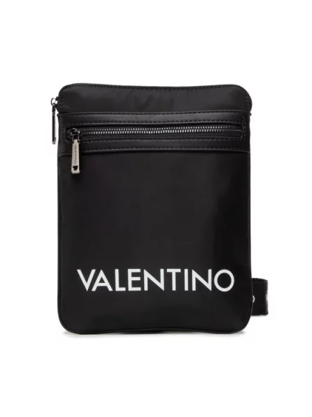 Torba na długim pasku z nadrukiem z logo model ‘Bandoliera’ Valentino By Mario Valentino czarna