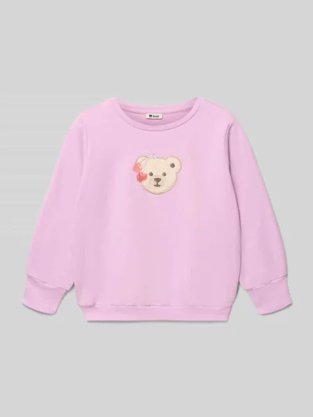 Bluza z wyhaftowanym motywem i detalem z logo Steiff