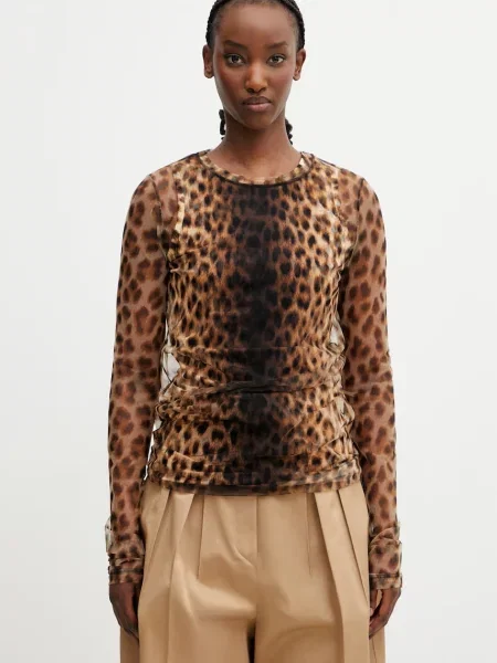 Sportmax Spxzebu bluză damska leopard
