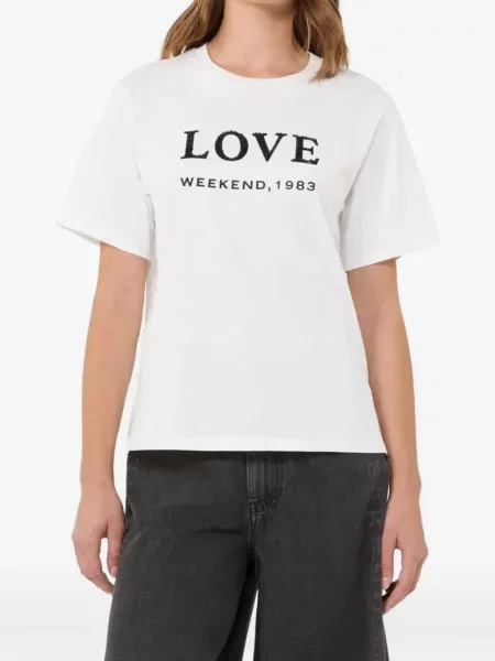 Tricou Max Mara cu imagine alb
