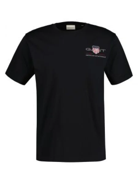PÓLÓ GANT REG ARCHIVE SHIELD EMB SS T-SHIRT XS fekete