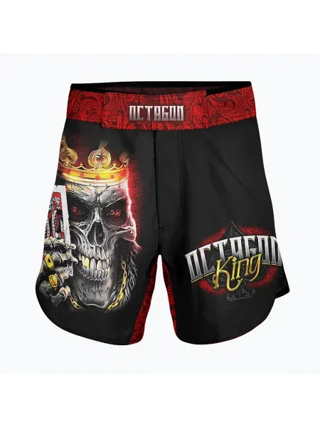 Мъжки шорти за тренировки по ММА Octagon King 2 черни/многоцветни черно