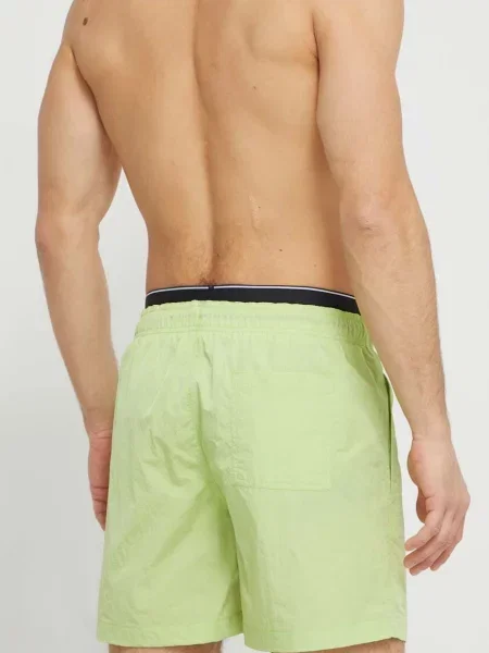 Szorty kąpielowe Calvin Klein Medium Double WB sharp green zielone