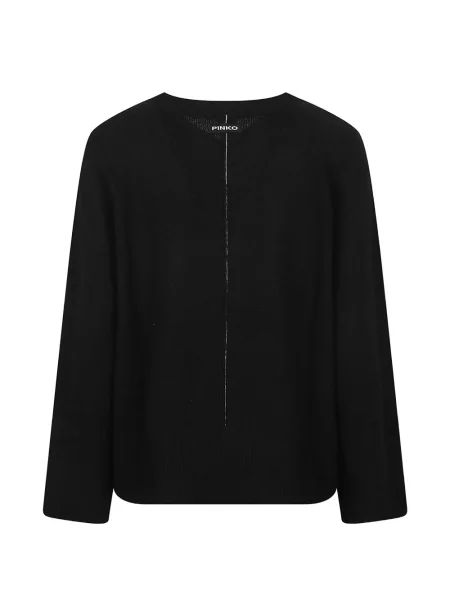 Pulover Pinko cu decolteu în V negru