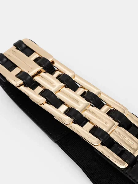 Ремінь Morgan з ремінцями чорний