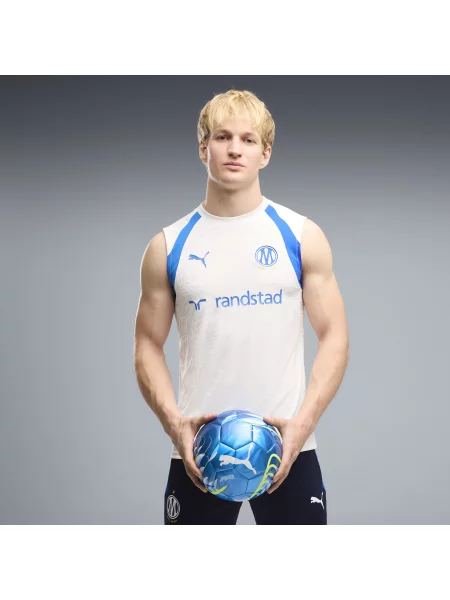 PUMA koszulka treningowa bez rękawów Olympique de Marseille Akcesoria S biały