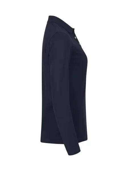 Clique Stretch Premium Polo Długi Rękaw z – Navy niebieska