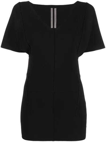 Top Rick Owens cu decolteu în V negru