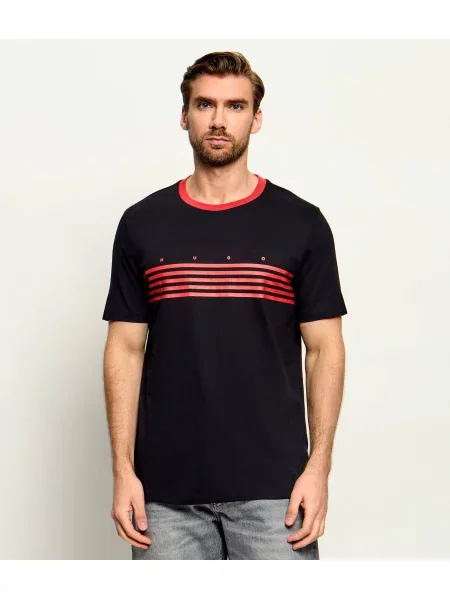 HUGO Tricou Dempsy roșu negru