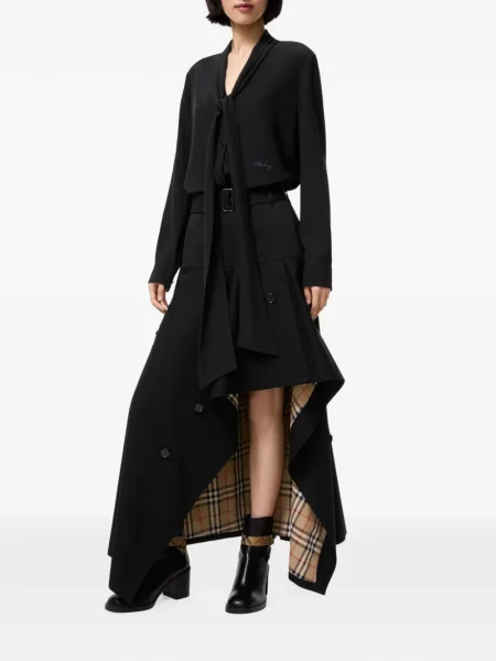 Fustă Burberry asimetrică negru
