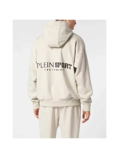 Bluza z kapturem Plein Sport z kapturem szara