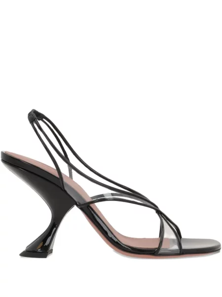 Sandale Amina Muaddi din piele slingback negru