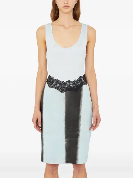 Rochie mini Christopher Esber din dantelă albastru