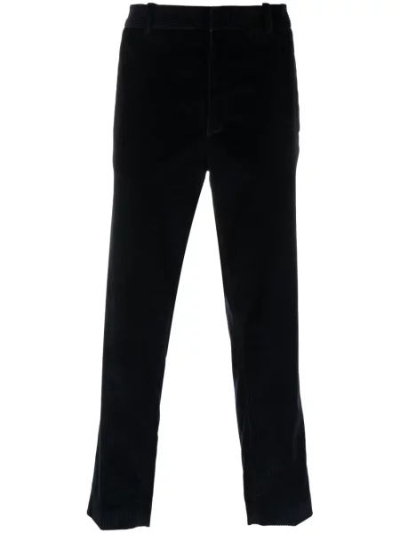 Pantaloni Moncler de catifea cord albastru