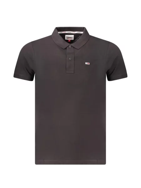 Tricou polo Tommy Hilfiger cu autograf negru