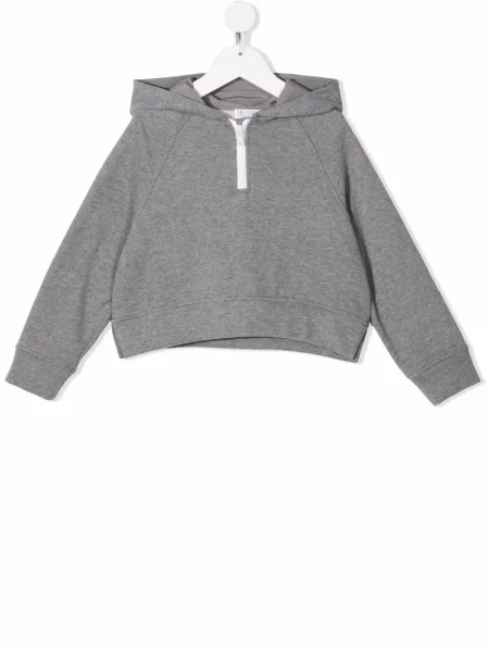 Bluza z kapturem dziecięca Brunello Cucinelli szara