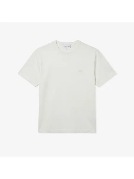 Lacoste T-Shirt Z Okrągłym Dekoltem Regular Fit biały