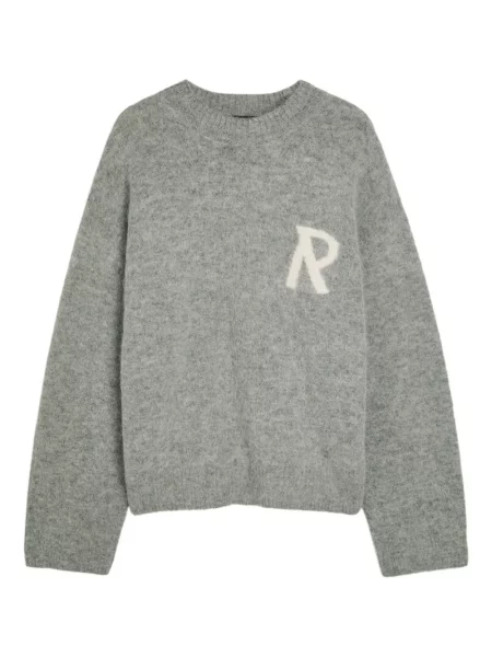 Pulover Represent cu decolteu rotund gri