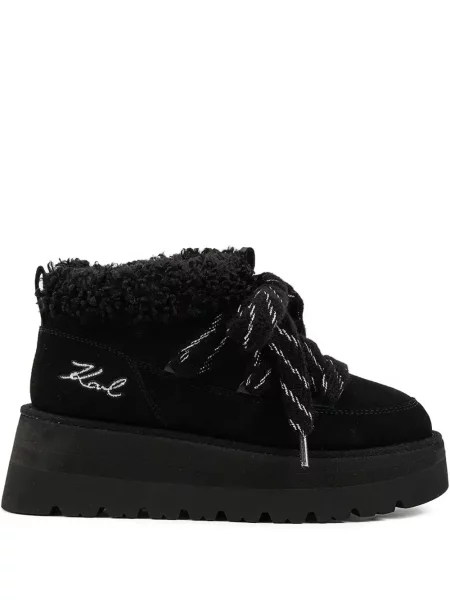 Botine Karl Lagerfeld cu platformă negru
