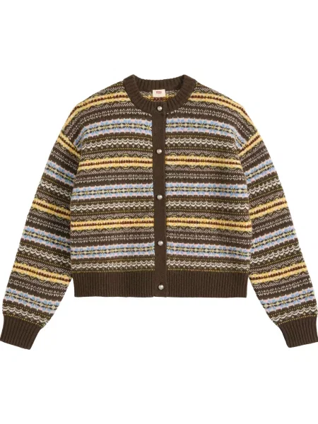 LEVI'S ® Geacă tricotată CHARLOTTE deschis / ciocolatiu / galben / roz albastru
