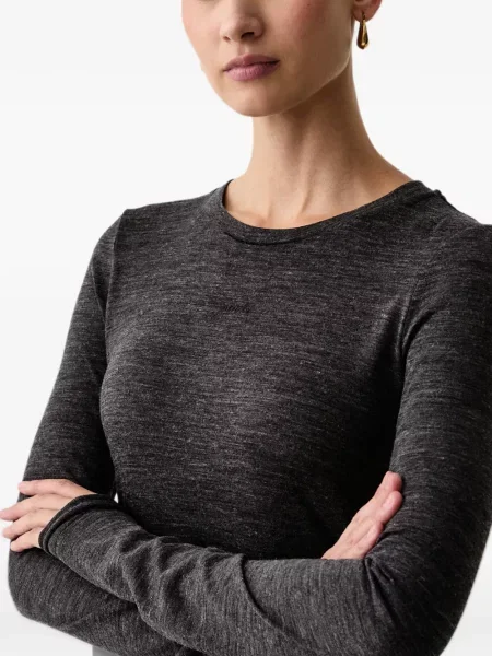 Tricou Pinko cu broderie gri