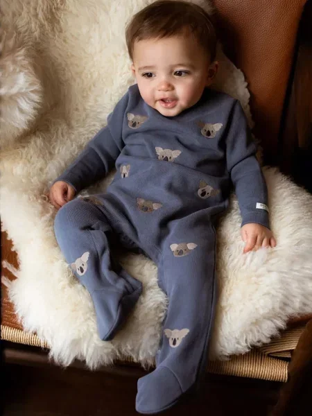 Donsje kombinezon za bebe Phlyn Onesie Koalas plava