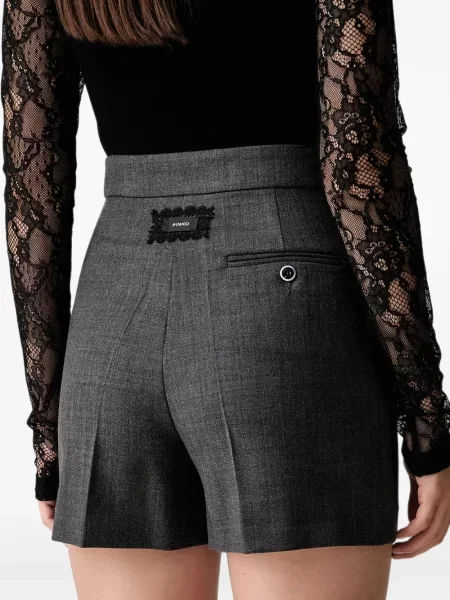 Pantaloni scurți Pinko cu model herringbone gri