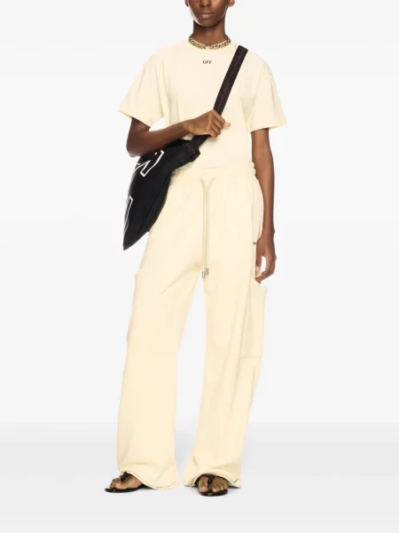 Pantaloni Off-white alb