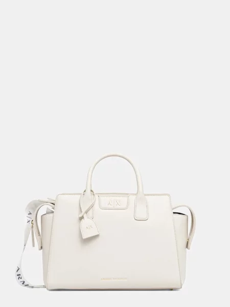 Armani Exchange Torebki Kobieta Biały ONE SIZE Skóra Amelie M beżowa