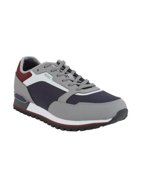 Sneakersy Boss skórzane niebieskie