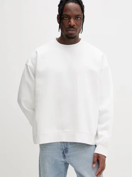 Vans oversize dukserica za muškarce od pamuka bijela