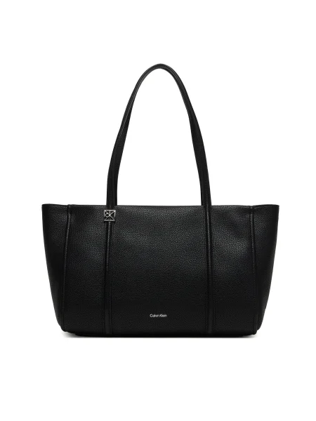 Calvin Klein Shopper táska PEBBLE GRAIN fekete