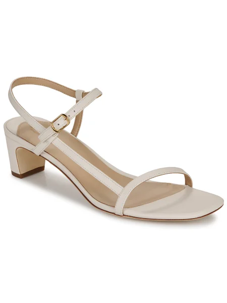 Pantofi Lauren Ralph Lauren cu toc jos din piele bej