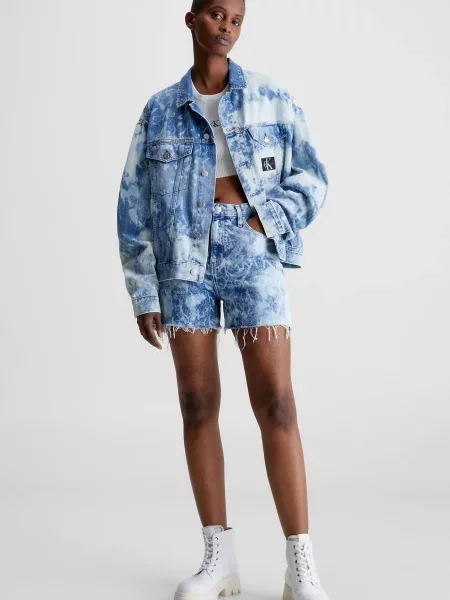 Джинсові шорти Calvin Klein Jeans блакитні